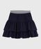 Jupe en coton enfant unie bleu SMOKING