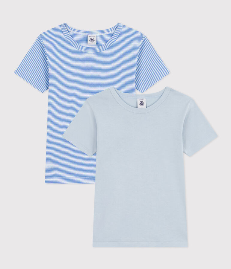 Lot de 2 tee-shirts &agrave; manches courtes essentiels en coton enfant variante 1