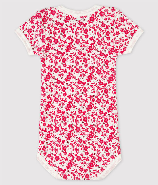 Body manche courtes bébé fille blanc MARSHMALLOW/rose FLASHY