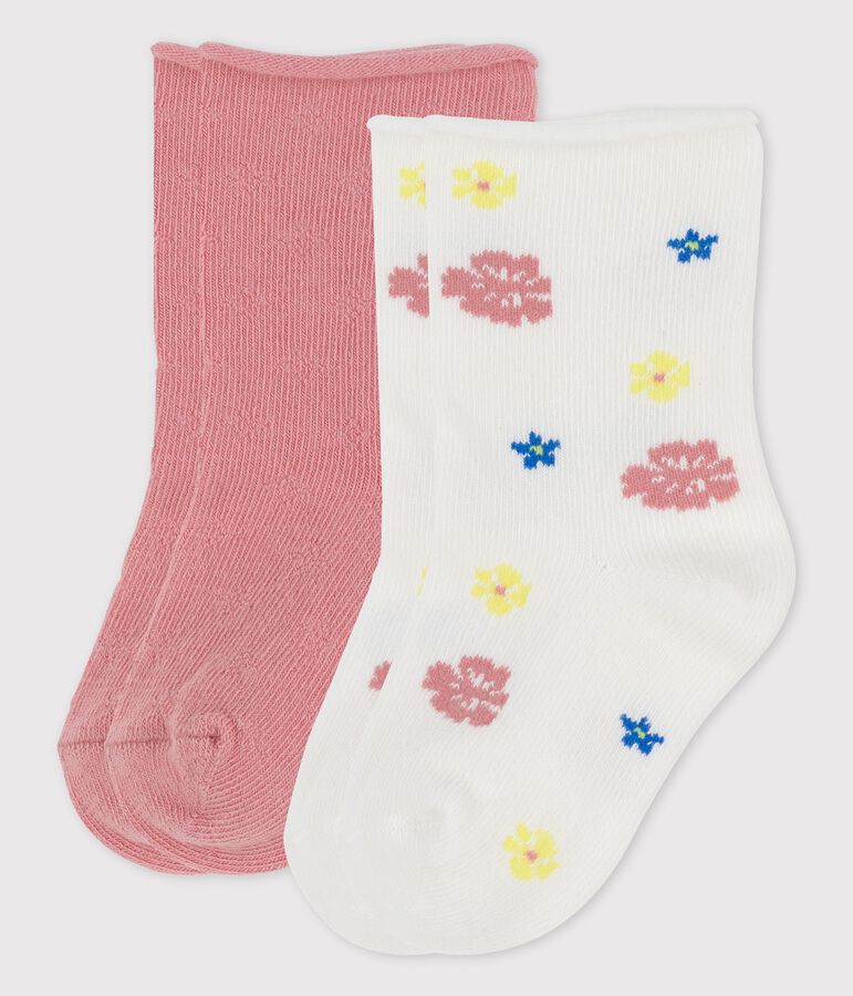 Lot de 2 paires de chaussettes b&eacute;b&eacute; multicouleur