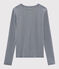 T-shirt col rond iconique en coton rayé Femme bleu SMOKING/blanc MARSHMALLOW