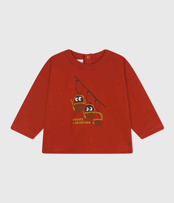 Tee-shirt manches longues en jersey bébé rouge HARISSA