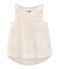 Débardeur enfant fille blanc MARSHMALLOW/rose COPPER