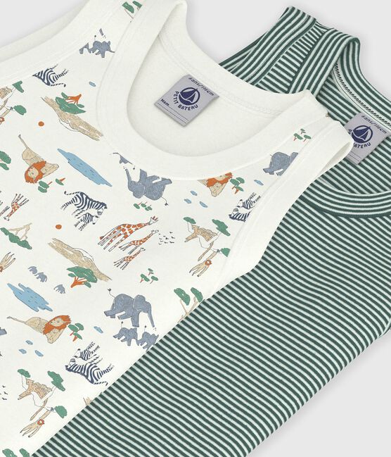 Lot de débardeurs enfant en coton imprimé savane variante 1