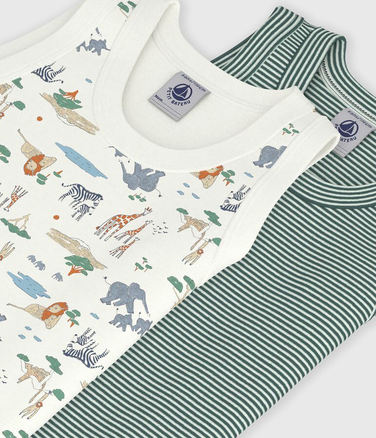 Lot de d&eacute;bardeurs enfant en coton imprim&eacute; savane variante 1