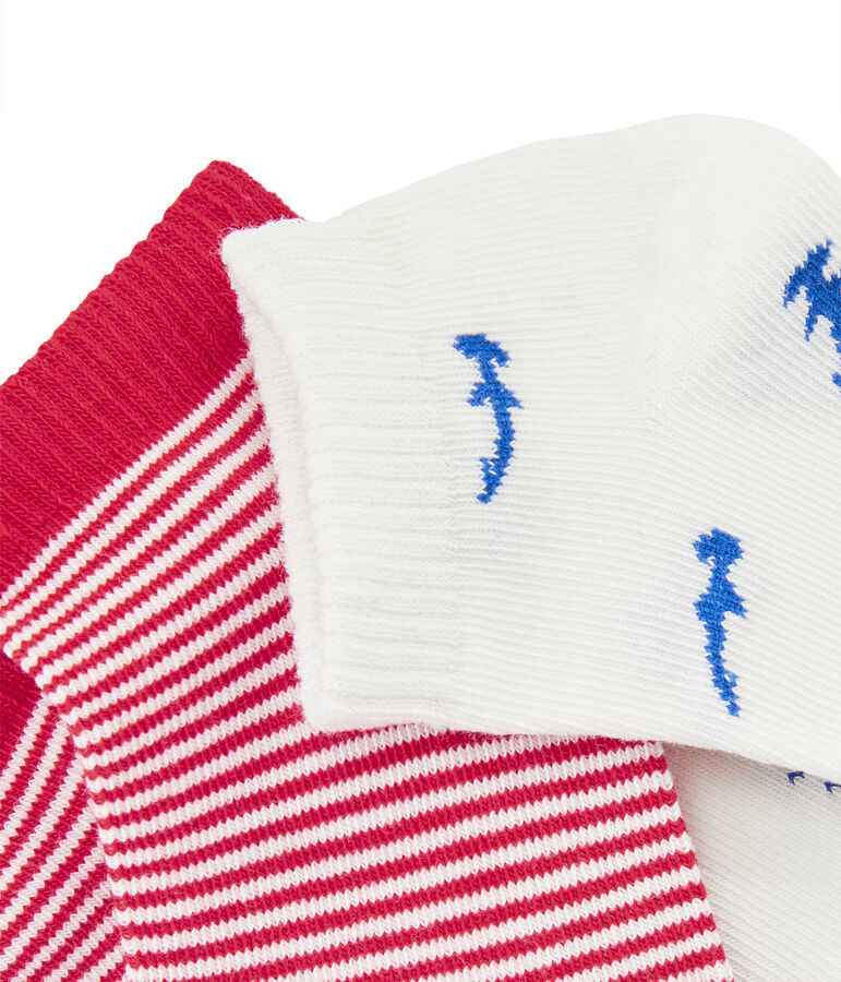 Lot de 2 paires de chaussettes enfant gar&ccedil;on multicouleur