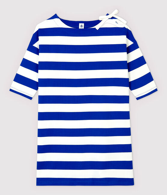 Robe rayée Femme bleu SURF/blanc MARSHMALLOW