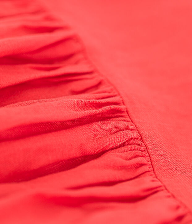 Robe sans manches en lin enfant fille orange