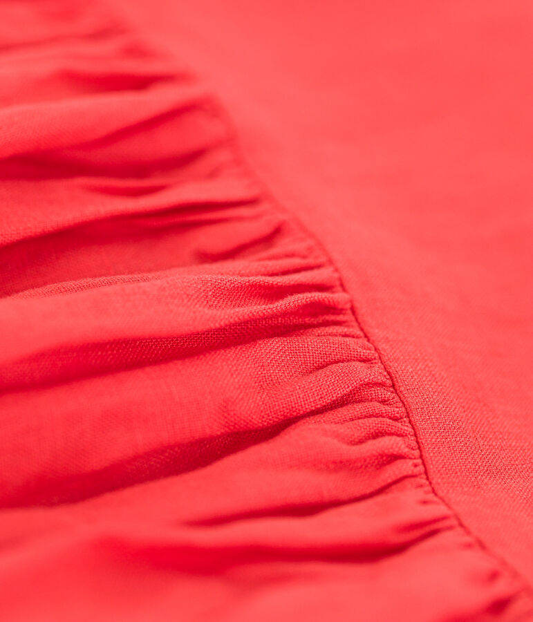 Robe sans manches en lin enfant fille orange