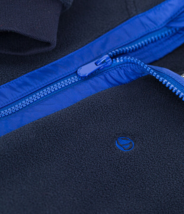 Veste zipp&eacute;e en polaire enfant jour gar&ccedil;on bleu marine