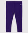 Legging bébé fille en côte 1x1 unie ROXO