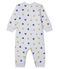 Dors Bien sans pieds bébé garçon en côte ouatinée gris POUSSIERE/blanc MULTICO