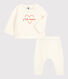 Ensemble 2 pièces bébé en tricot laine et coton