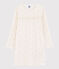 Chemise de nuit pois multico petite fille en coton biologique blanc MARSHMALLOW/blanc MULTICO