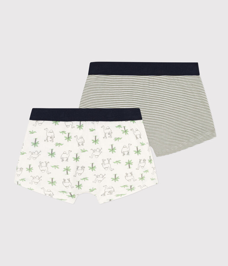 Lot de 2 boxers dromadaires en coton petit gar&ccedil;on multicouleur