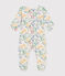 Pyjama en velours imprimé fleurs bébé blanc MARSHMALLOW/blanc MULTICO