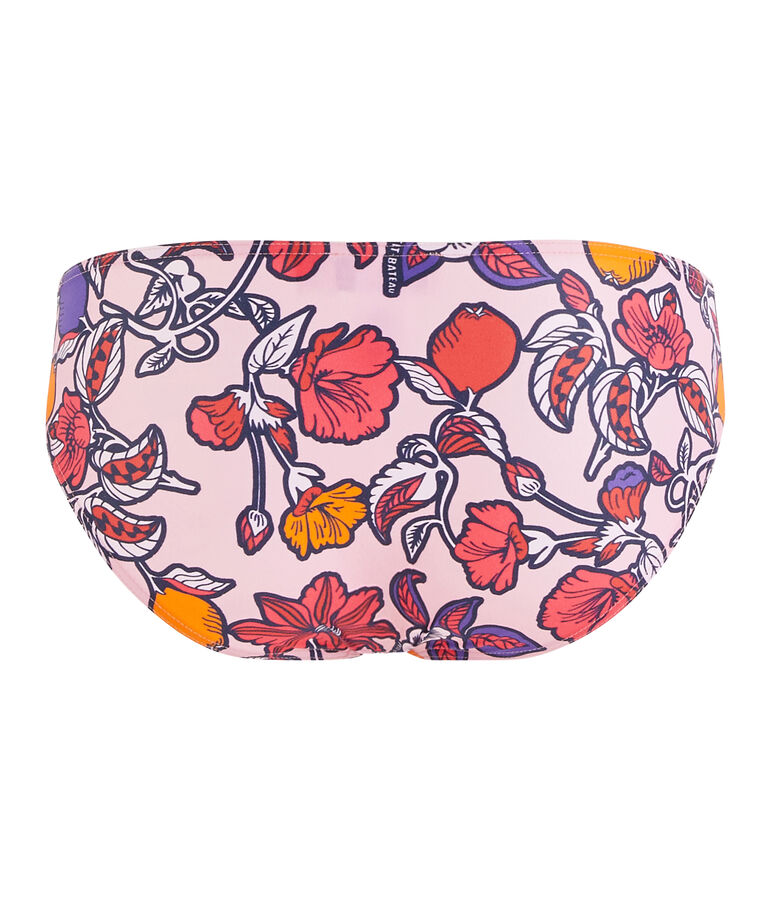 Bas de maillot de bain &eacute;coresponsable femme rose PATIENCE/blanc MULTICO