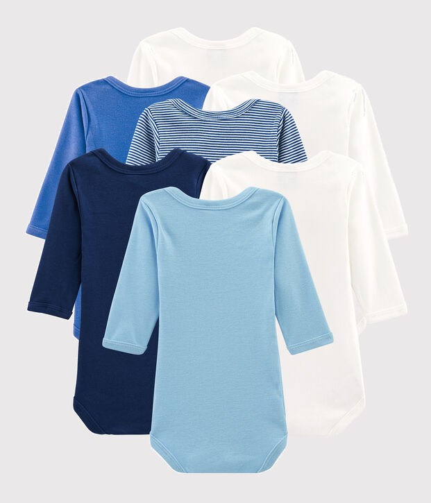 Lot surprise de 7 bodies manches longues b&eacute;b&eacute; gar&ccedil;on multicouleur