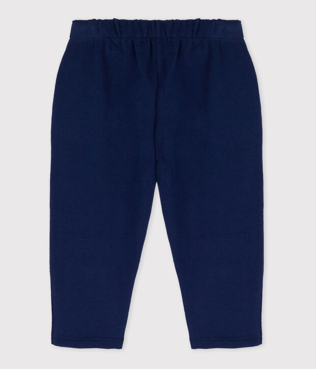 Pantalon b&eacute;b&eacute; en molleton bleu fonc&eacute;