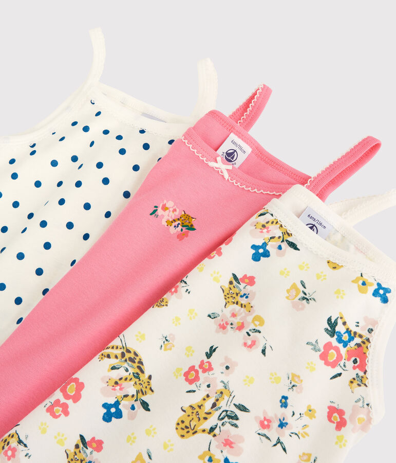 Lot de 3 chemises &agrave; bretelles imprim&eacute; panth&egrave;re petite fille en coton multicouleur