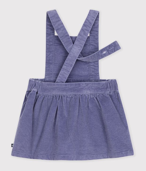 Robe b&eacute;b&eacute; sans manches en velours c&ocirc;tel&eacute; uni violet
