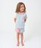 Pyjama short boutonn&eacute; enfant en coton &agrave; rayures blanc/multicouleur
