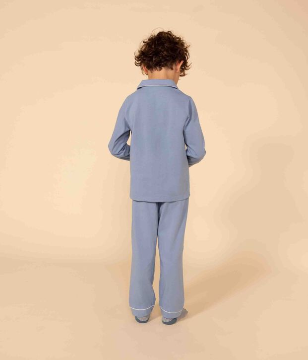 Pyjama petit gar&ccedil;on en jersey bleu