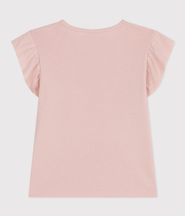 Tee-shirt en coton enfant fille rose