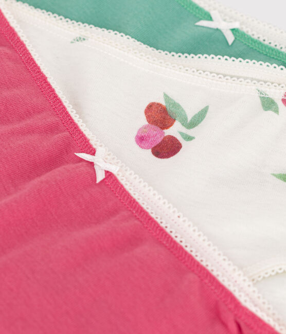 Lot de 3 shorties enfant en coton imprimé fruits variante 1