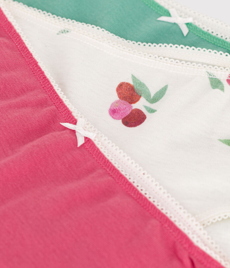 Lot de 3 shorties enfant en coton imprim&eacute; fruits variante 1