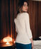 Tee-shirt manches 3/4 femme blanc ECUME