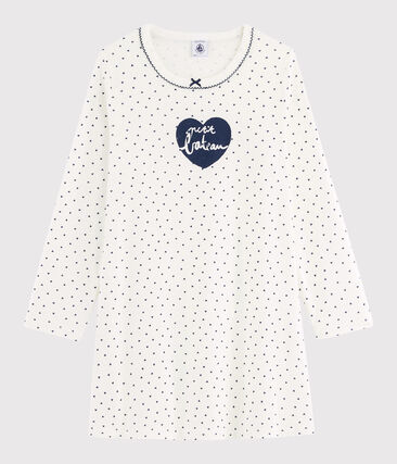 PETIT BATEAU - Chemise de nuit mini cœurs petite fille en côte