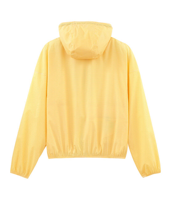 Coupe-vent court mixte jaune HONEY/blanc MARSHMALLOW