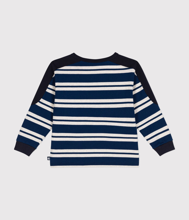 Sweatshirt en coton &eacute;pais enfant gar&ccedil;on bleu MEDIEVAL/ MONTELIMAR