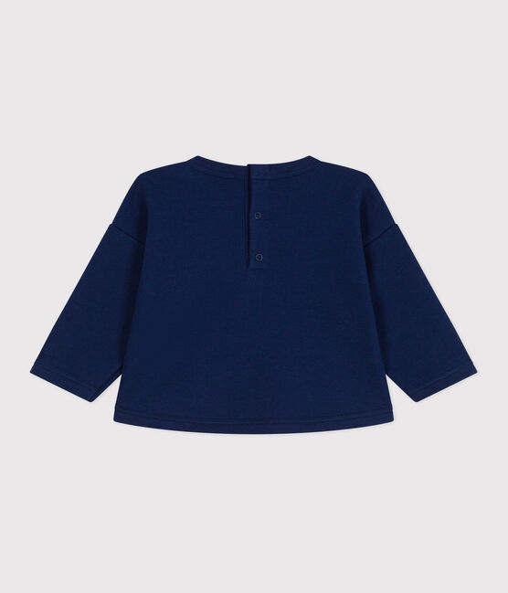 Sweat bébé en coton, uni bleu MEDIEVAL