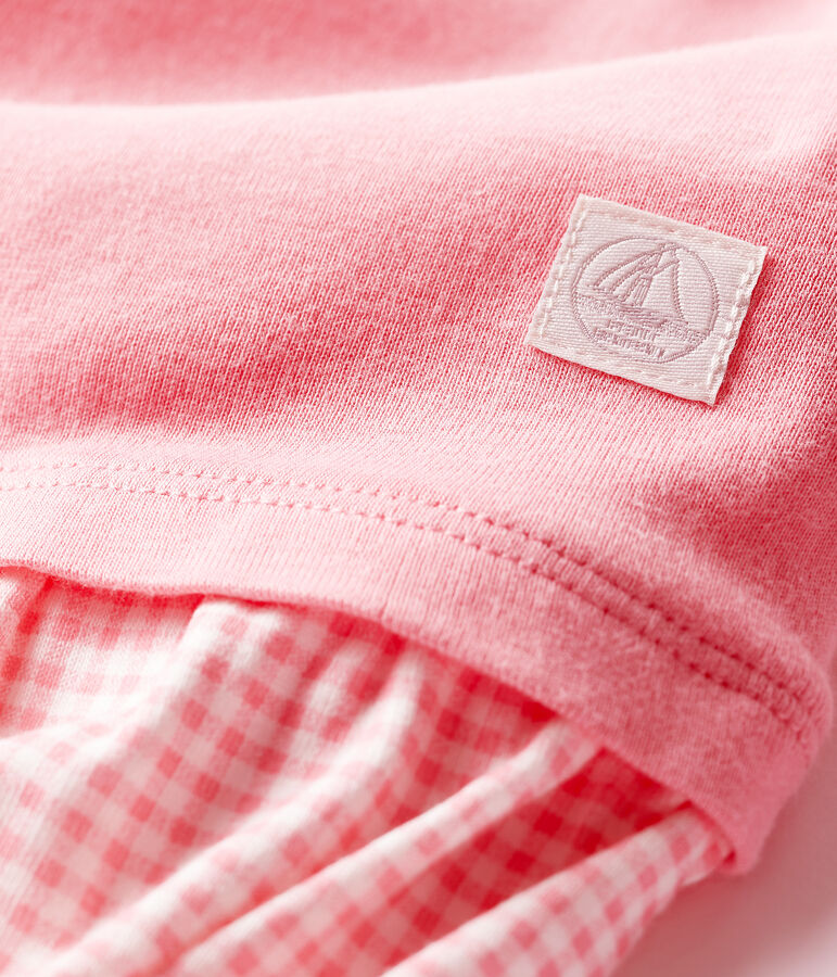 Combicourt faux deux-pi&egrave;ces b&eacute;b&eacute; blanc/rose