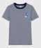 Tee-shirt L'ICONIQUE Water Family x Petit Bateau bleu MEDIEVAL/blanc MARSHMALLOW