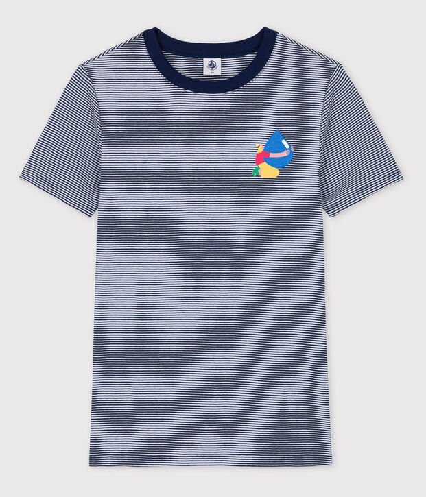 Tee-shirt L'ICONIQUE Water Family x Petit Bateau bleu/blanc