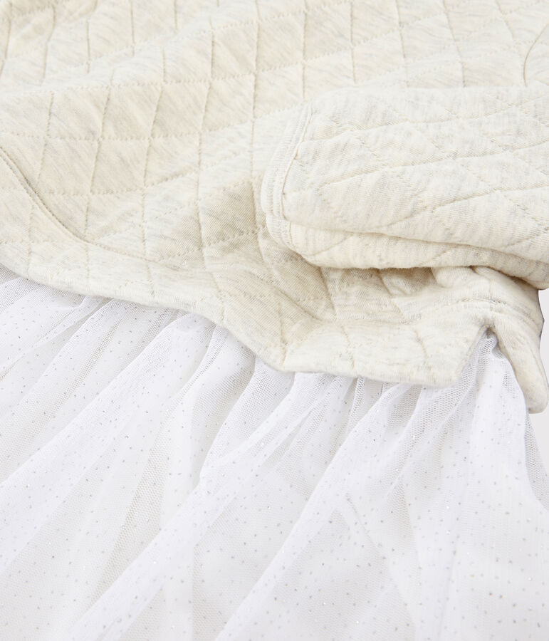 Robe manches longues enfant fille beige MONTELIMAR CHINE