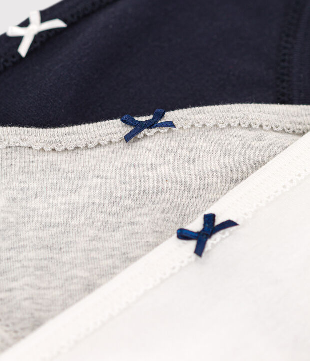 Lot de 3 culottes en coton femme multicouleur