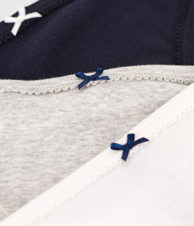 Lot de 3 culottes en coton femme multicouleur