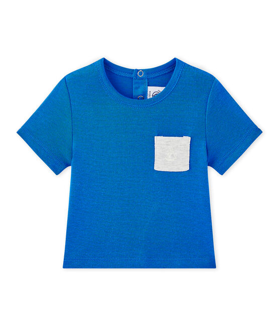 Tee-shirt bébé garçon uni bleu PERSE
