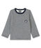 Tee shirt bébé garçon en tubique bleu SMOKING/beige COQUILLE