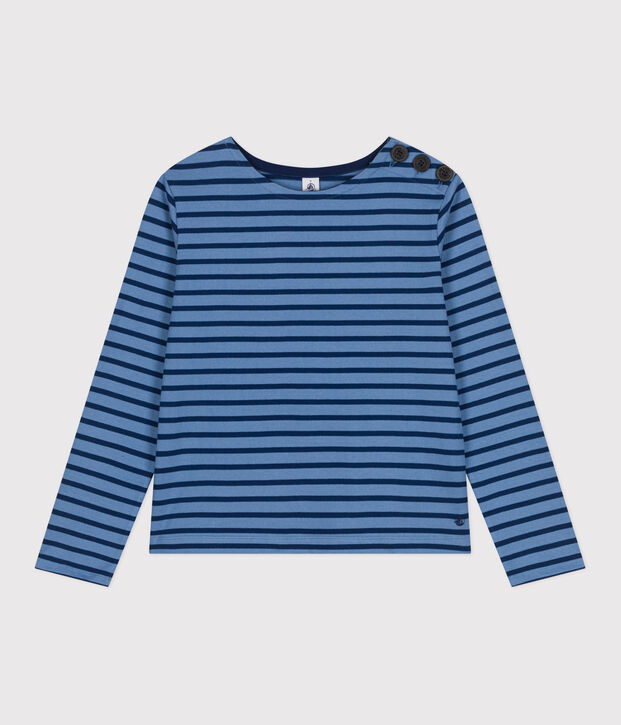 Marini&egrave;re boutonn&eacute;e en coton Femme bleu/bleu