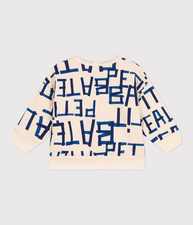 Sweatshirt en molleton imprim&eacute; b&eacute;b&eacute; &eacute;cru/multicouleur