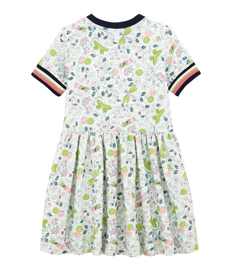 Robe enfant fille blanc/multicouleur