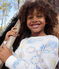 Pyjama imprimé motif nuage et arc-en-ciel en coton enfant blanc MARSHMALLOW/blanc MULTICO