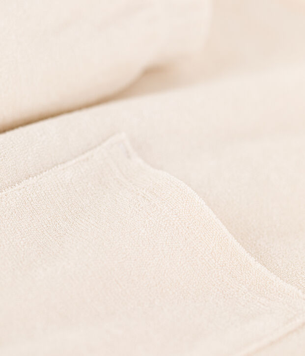 Pyjacourt uni en &eacute;ponge femme &eacute;cru