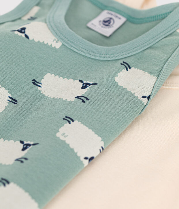 Lot de 2 d&eacute;bardeurs mouton en coton enfant multicouleur