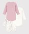 Lot de bodies manches longues en coton imprim&eacute; myrtilles b&eacute;b&eacute; multicouleur